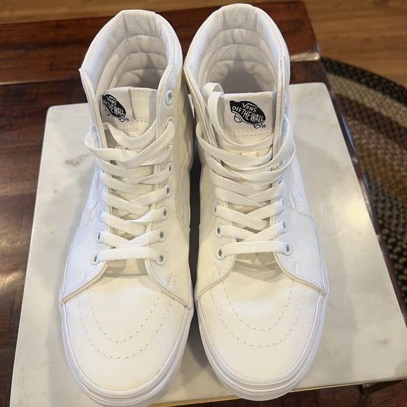 Vans SK8 HI PLATFORM‎ 2 True White Shoes Men 7.5 Women 9 NEW in BOX - Picture 5 of 10